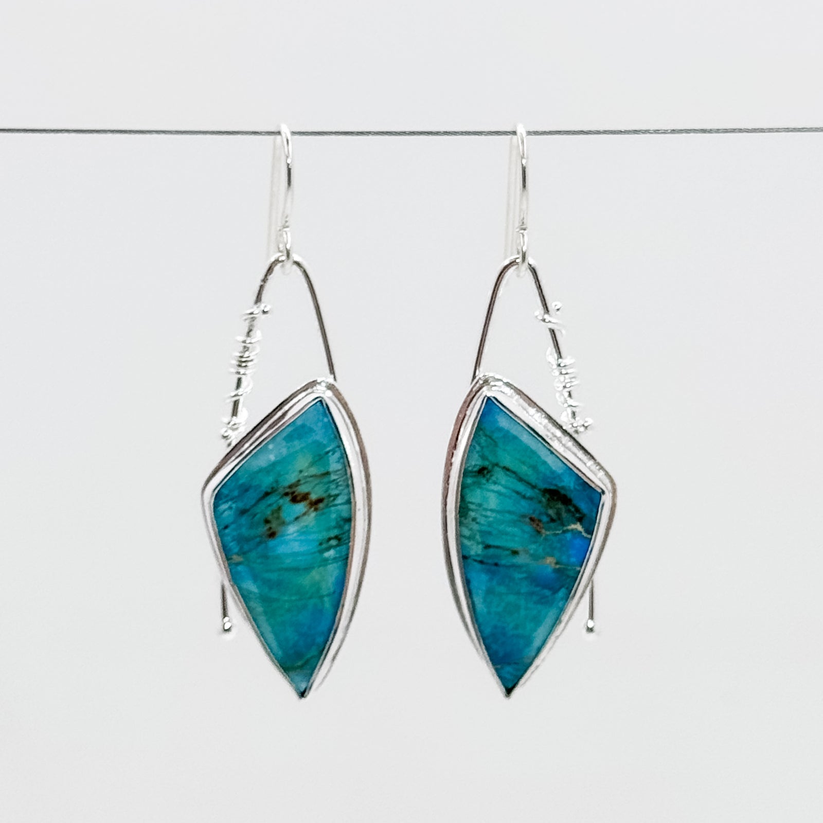 Mika Earrings with Turquoise Sea Sediment