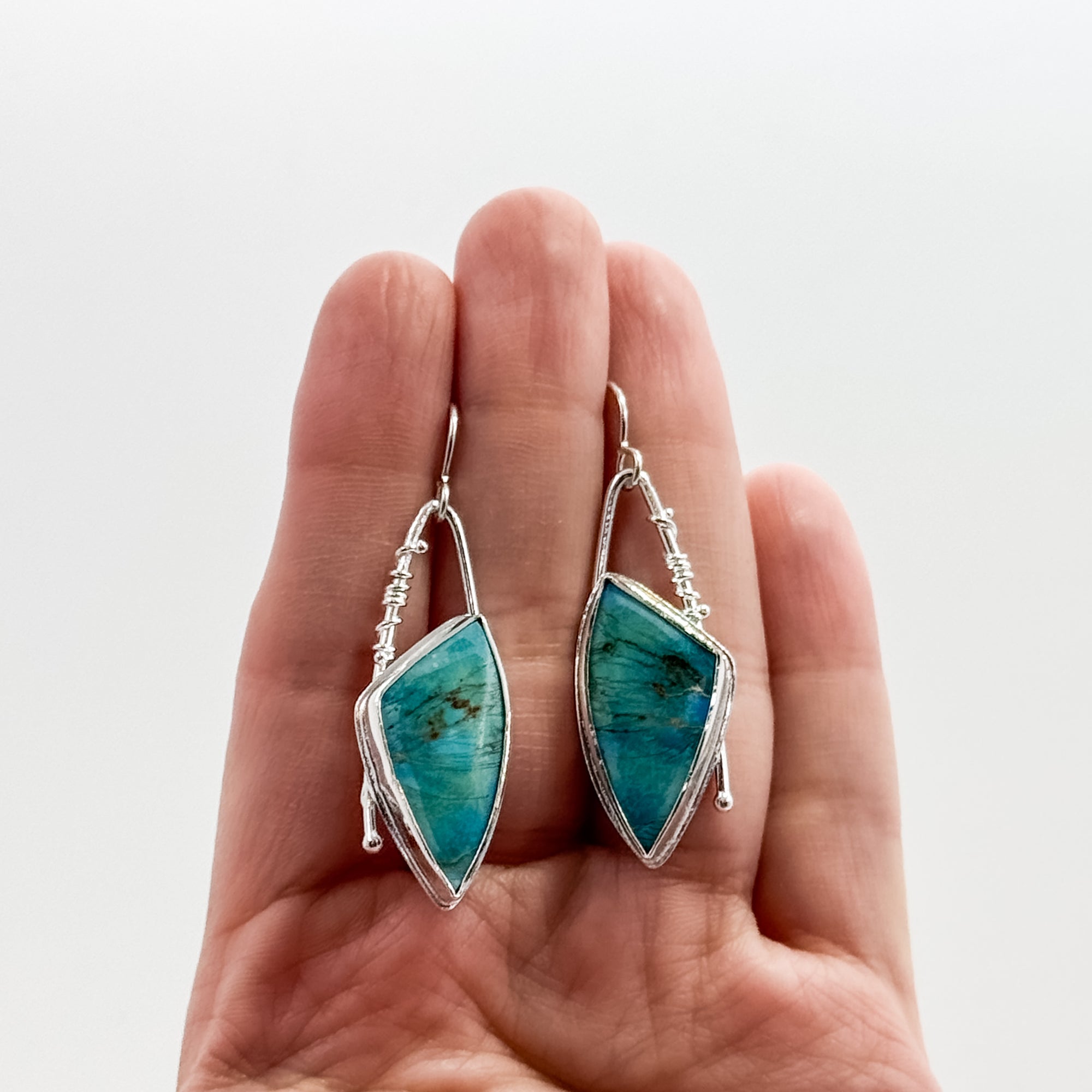 Mika Earrings with Turquoise Sea Sediment