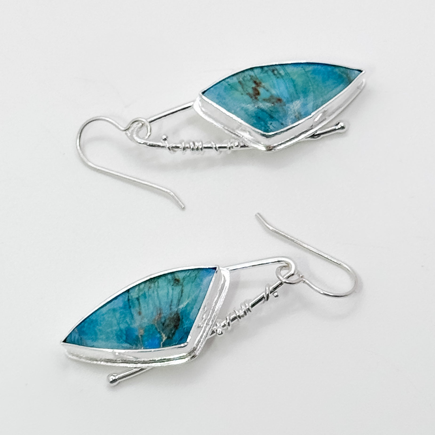 Mika Earrings with Turquoise Sea Sediment