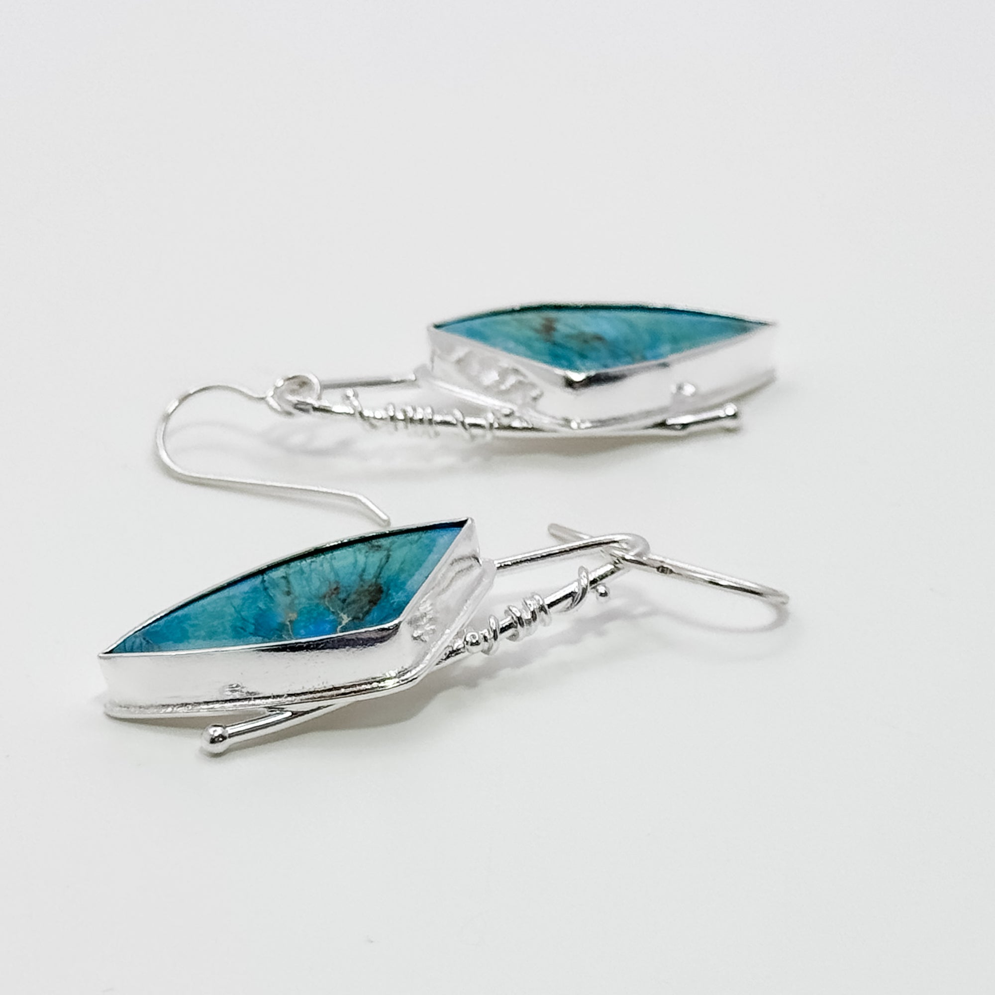 Mika Earrings with Turquoise Sea Sediment