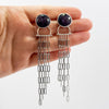 Purple Sapphire Rain Earrings