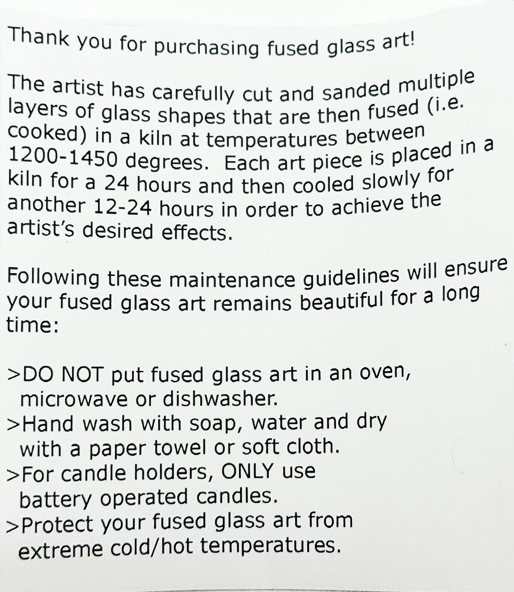 Fused glass Xmas tree white with gold balls