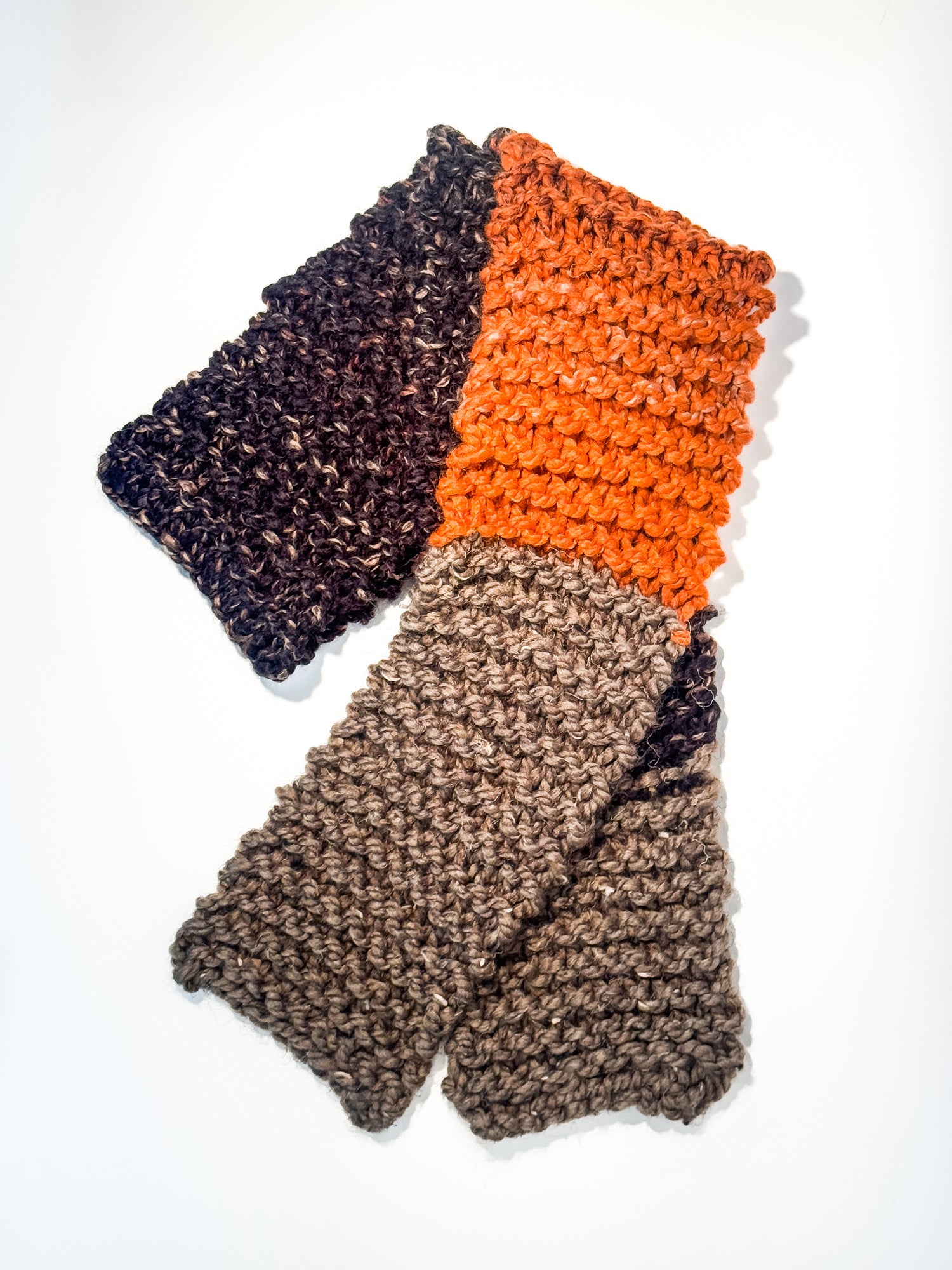 Autumn Hand Knit Scarf