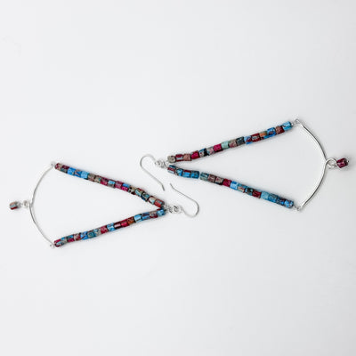 Sylvie Turquoise & Coral Matrix earrings