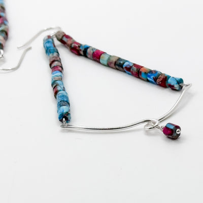 Sylvie Turquoise & Coral Matrix earrings