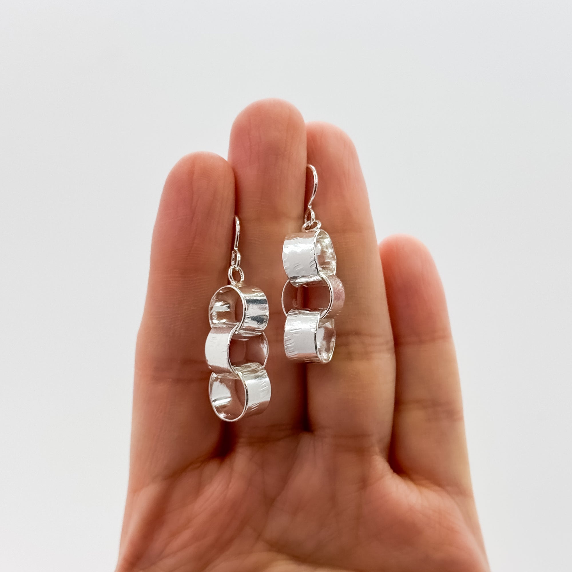 Wide loop earrings