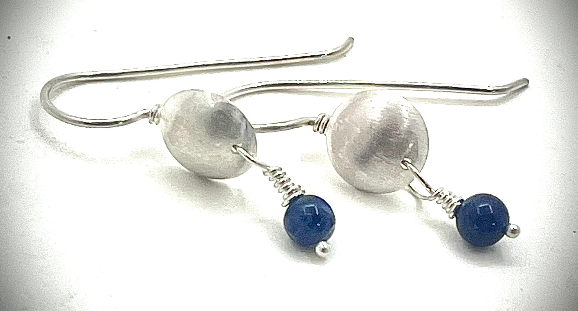 Mini Dome Earrings with Sodalite