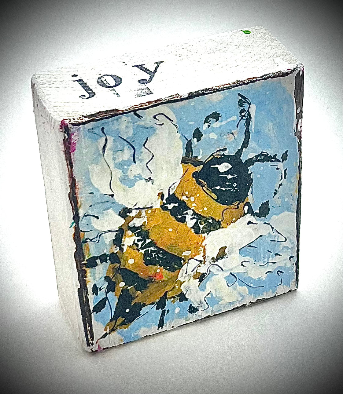 Bumble Bee Painted Block
