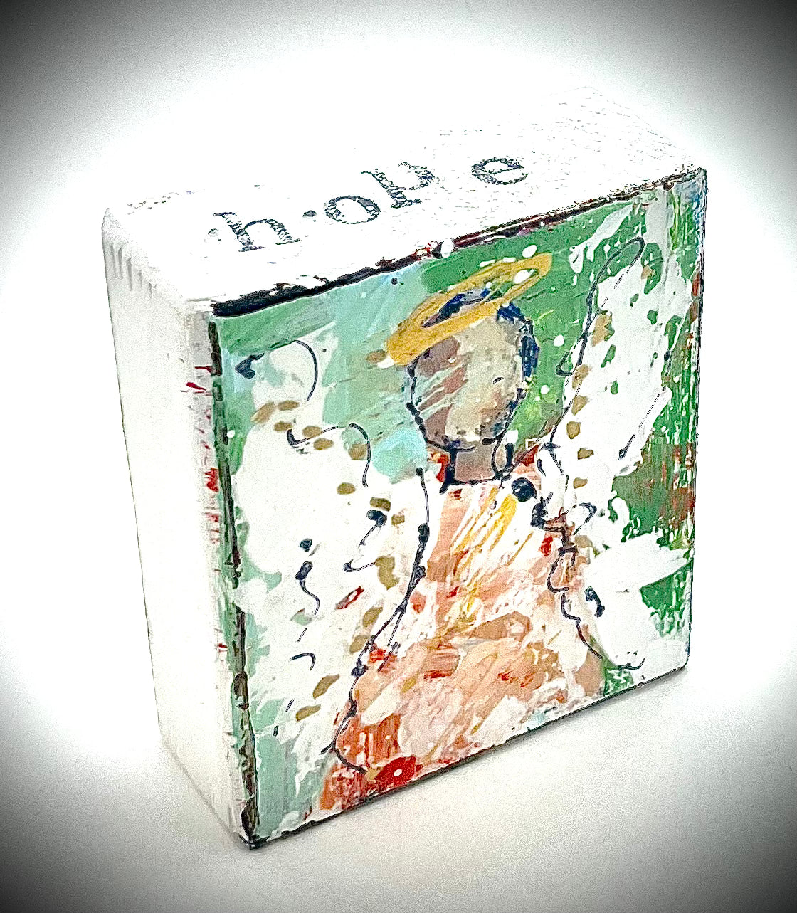 Angel Painted Block