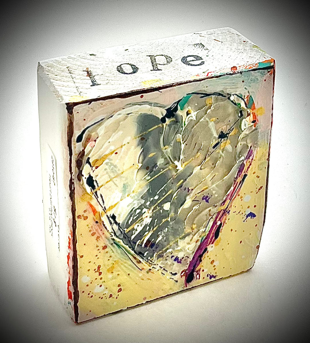 Heart Painted Block