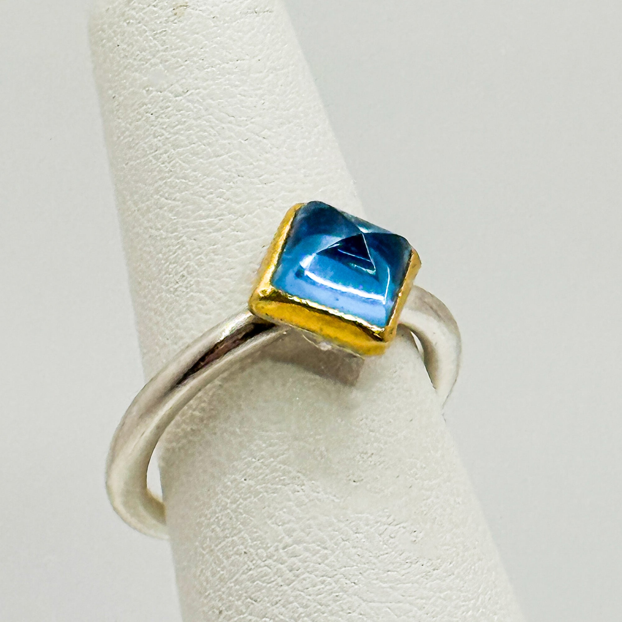 Deanna Ring with Swiss blue Topaz
