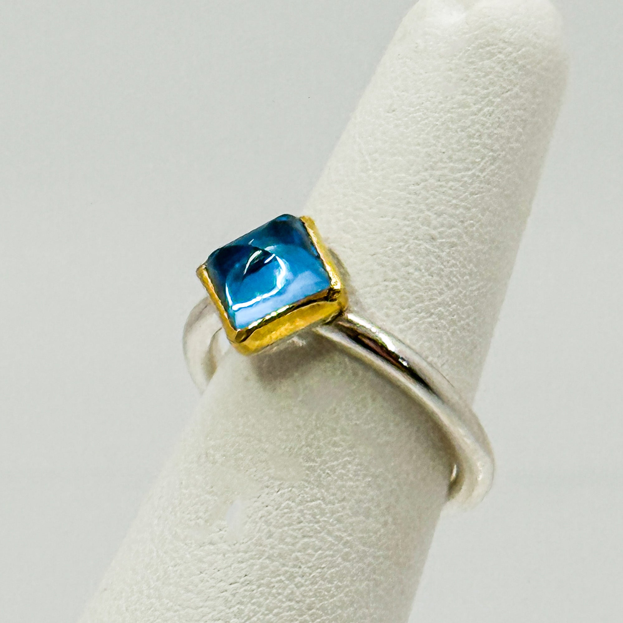 Deanna Ring with Swiss blue Topaz