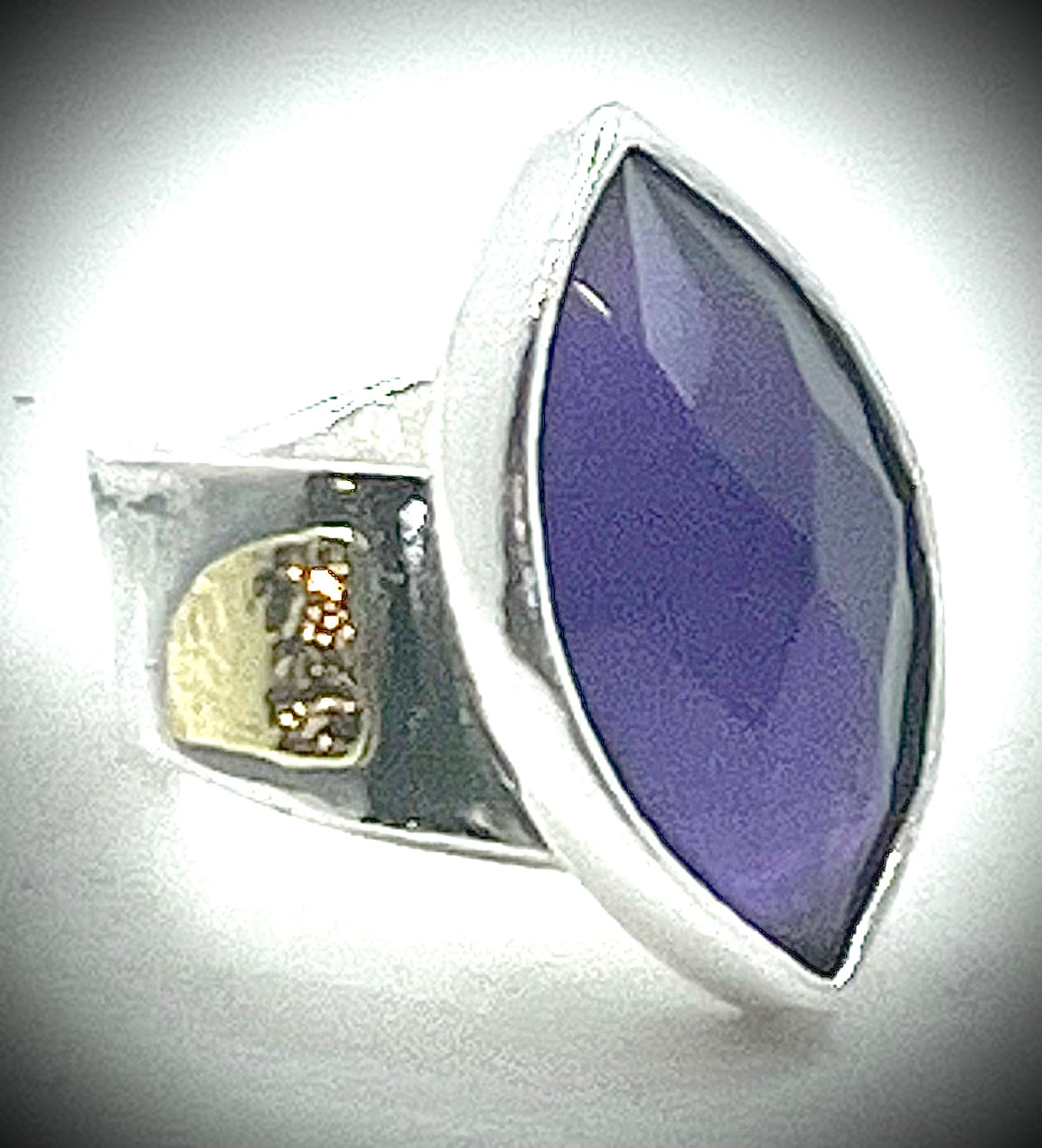 Rose Cut Amethyst Kiln Pap Ring