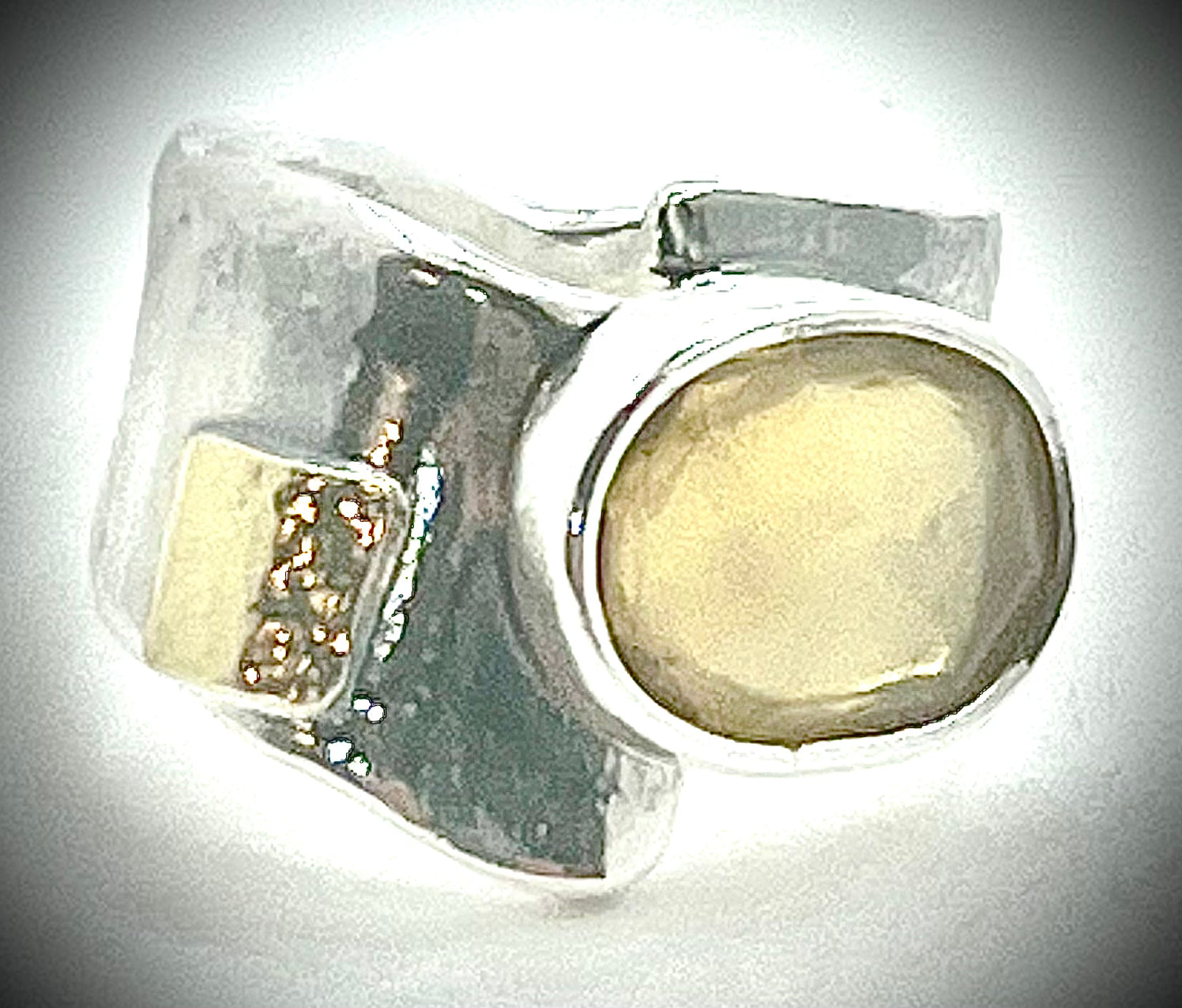 Rose Cut Citrine Kiln Pap Ring