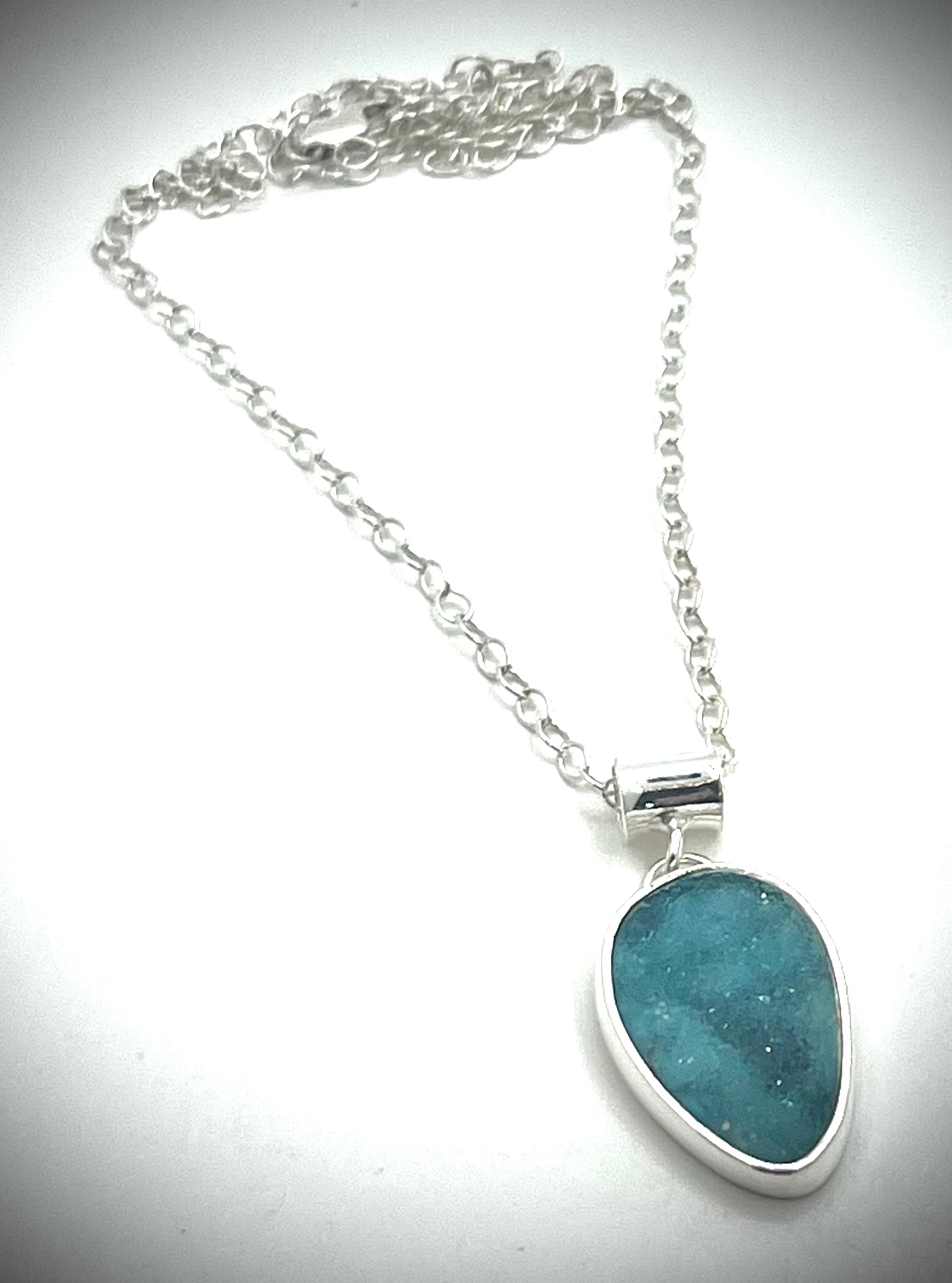 Chrysocolla Druzy Necklace