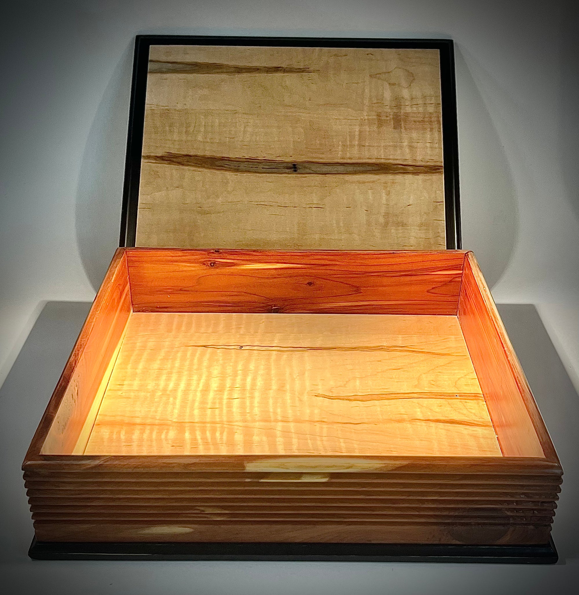 Cedar and Maple Box with Twisted Wire Handle