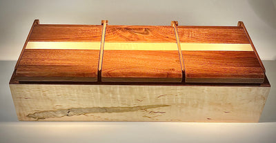 3 Compartment Wood Box