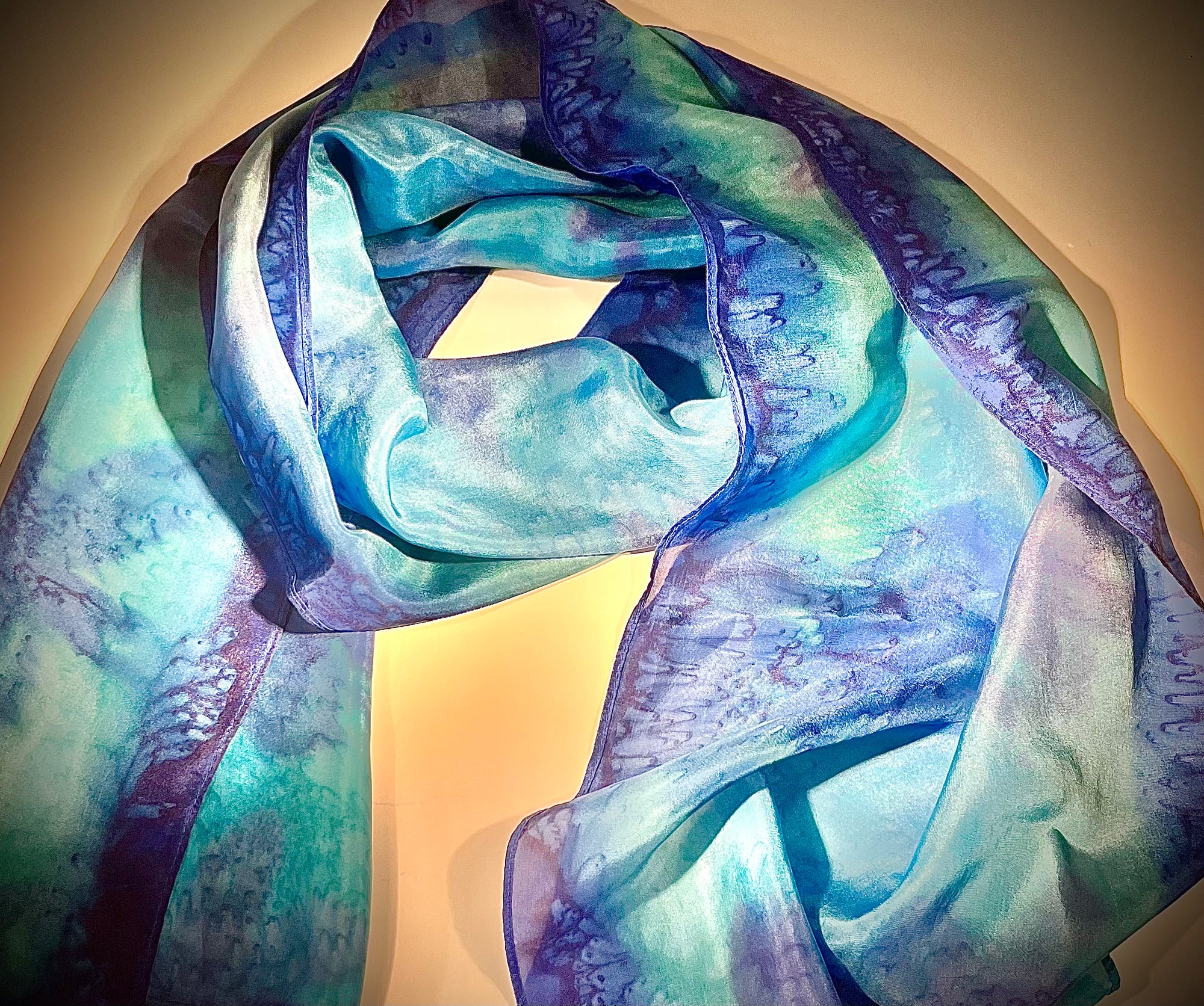 Flowered Salt Silk Scarf