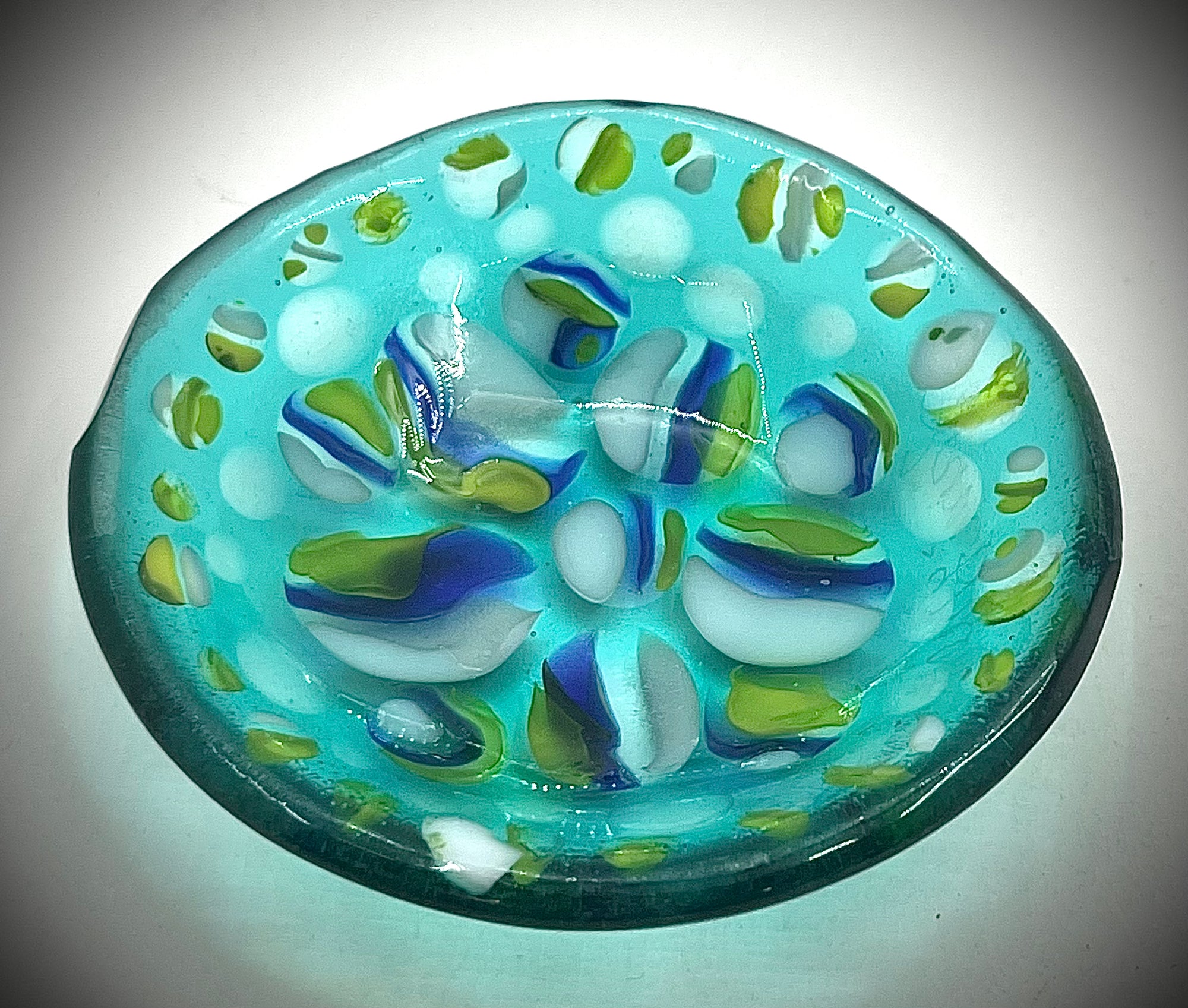Small Blue and White Flower Dish