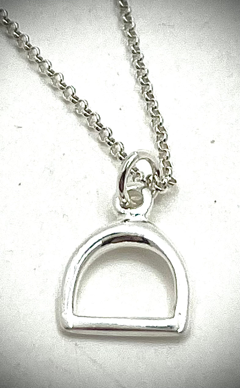 Sterling Stirrup Necklace
