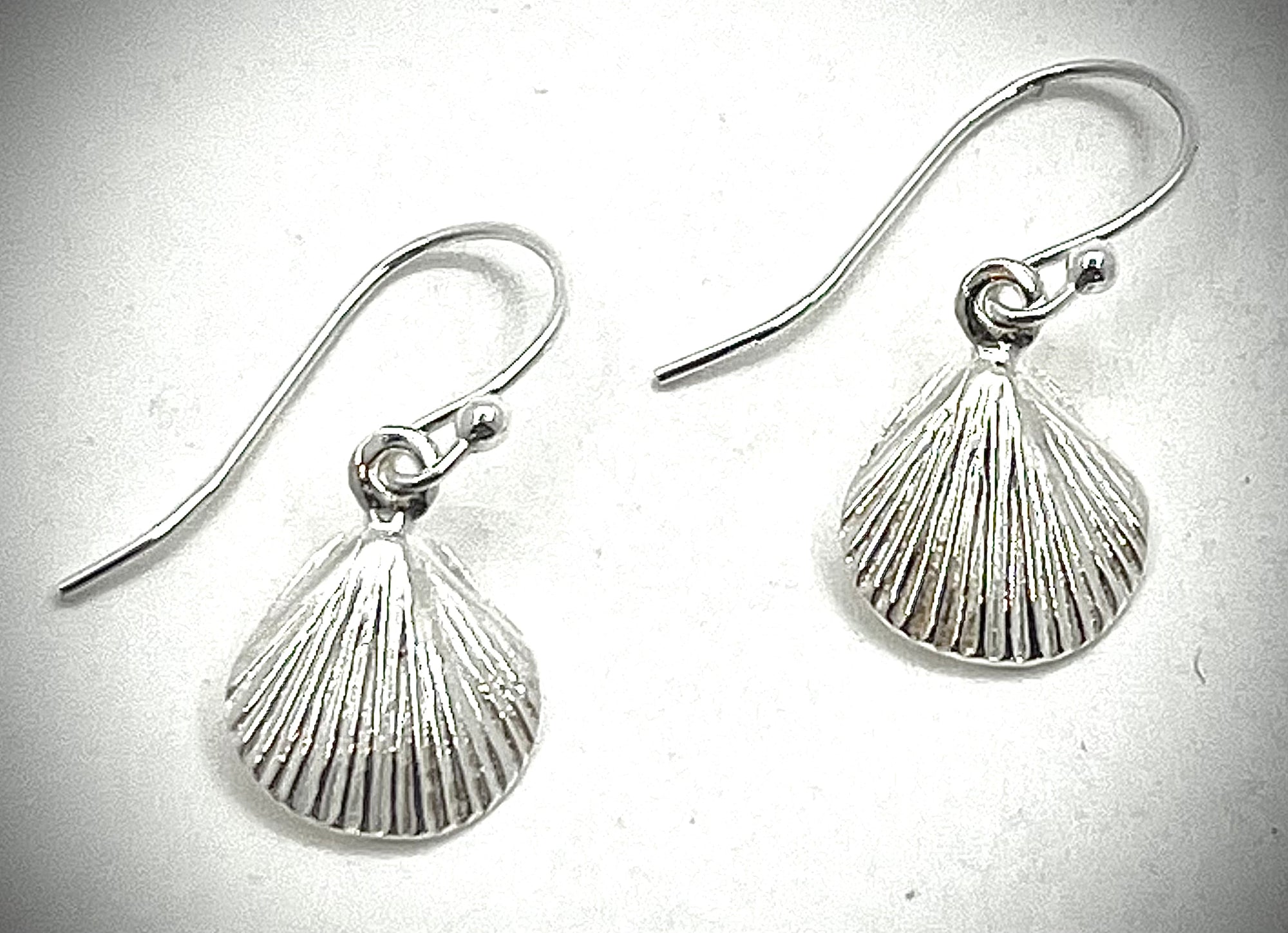 Silver Scallop Earrings