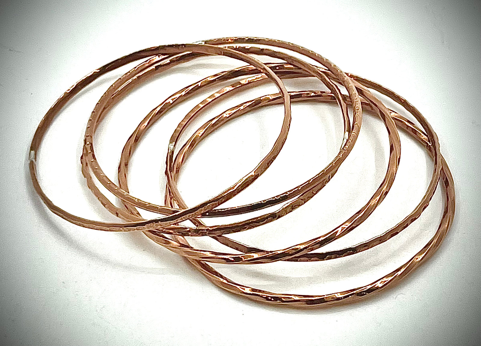 Bronze Hammered Bangles
