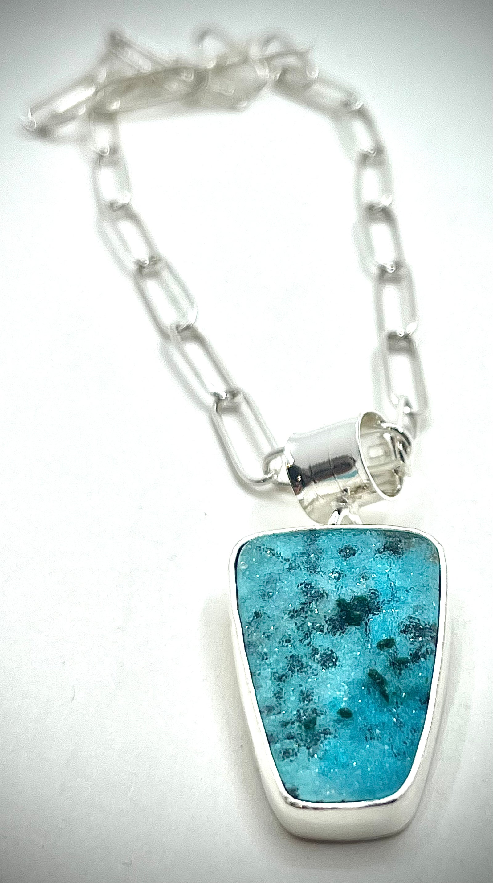 Chrysocolla Druzy Necklace