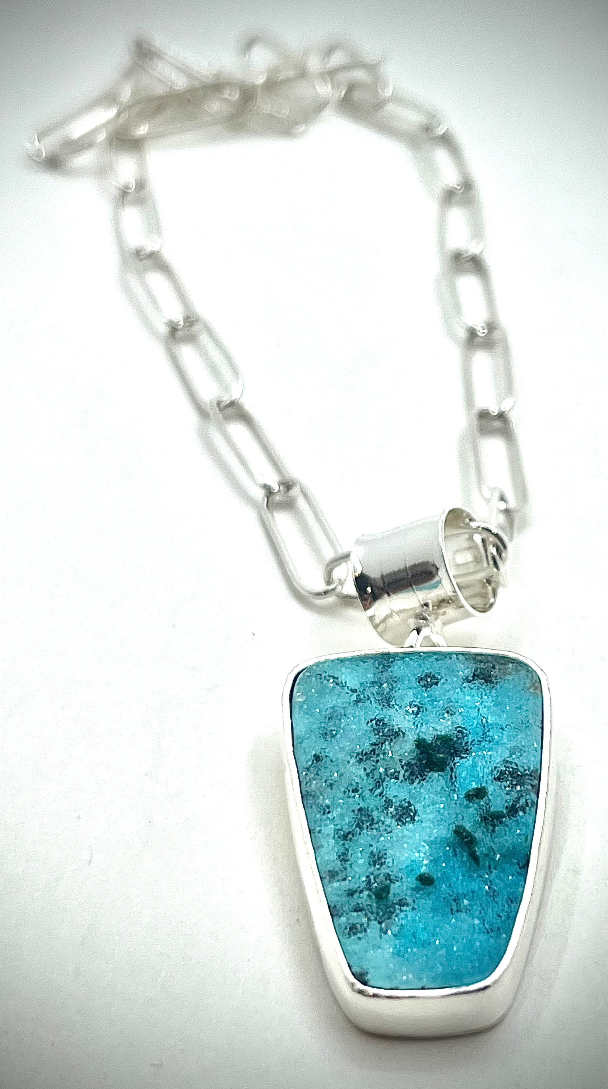 Chrysocolla Druzy Necklace