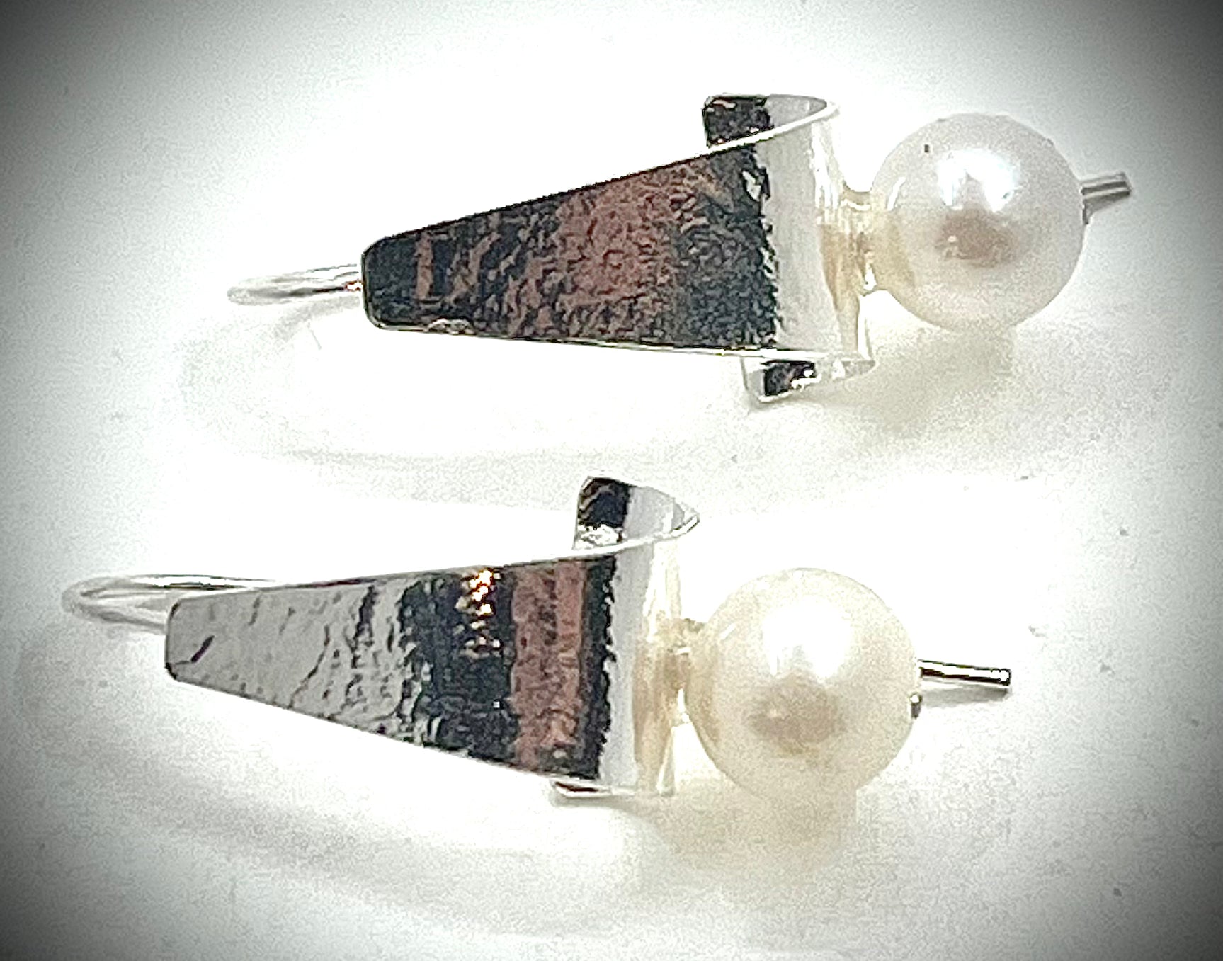 Sterling Tri Tuck Earrings