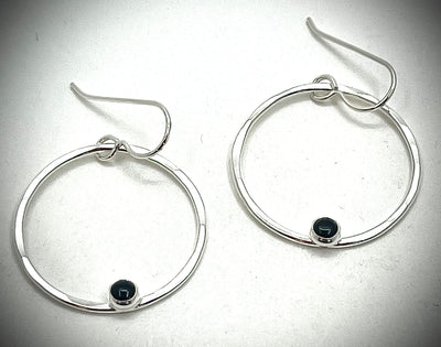 Small Orbit Earrings with Gemstones