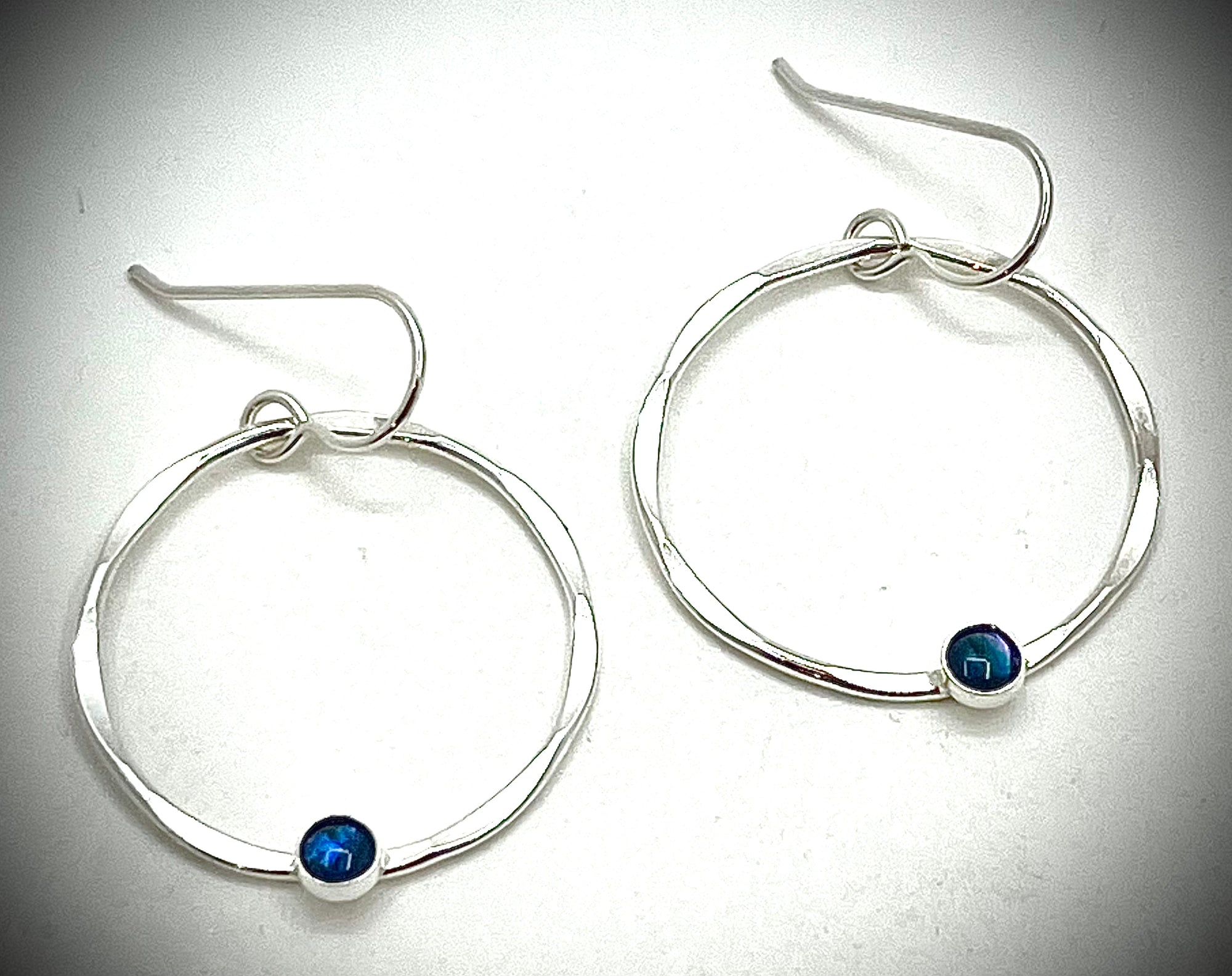 Small Orbit Earrings with Gemstones