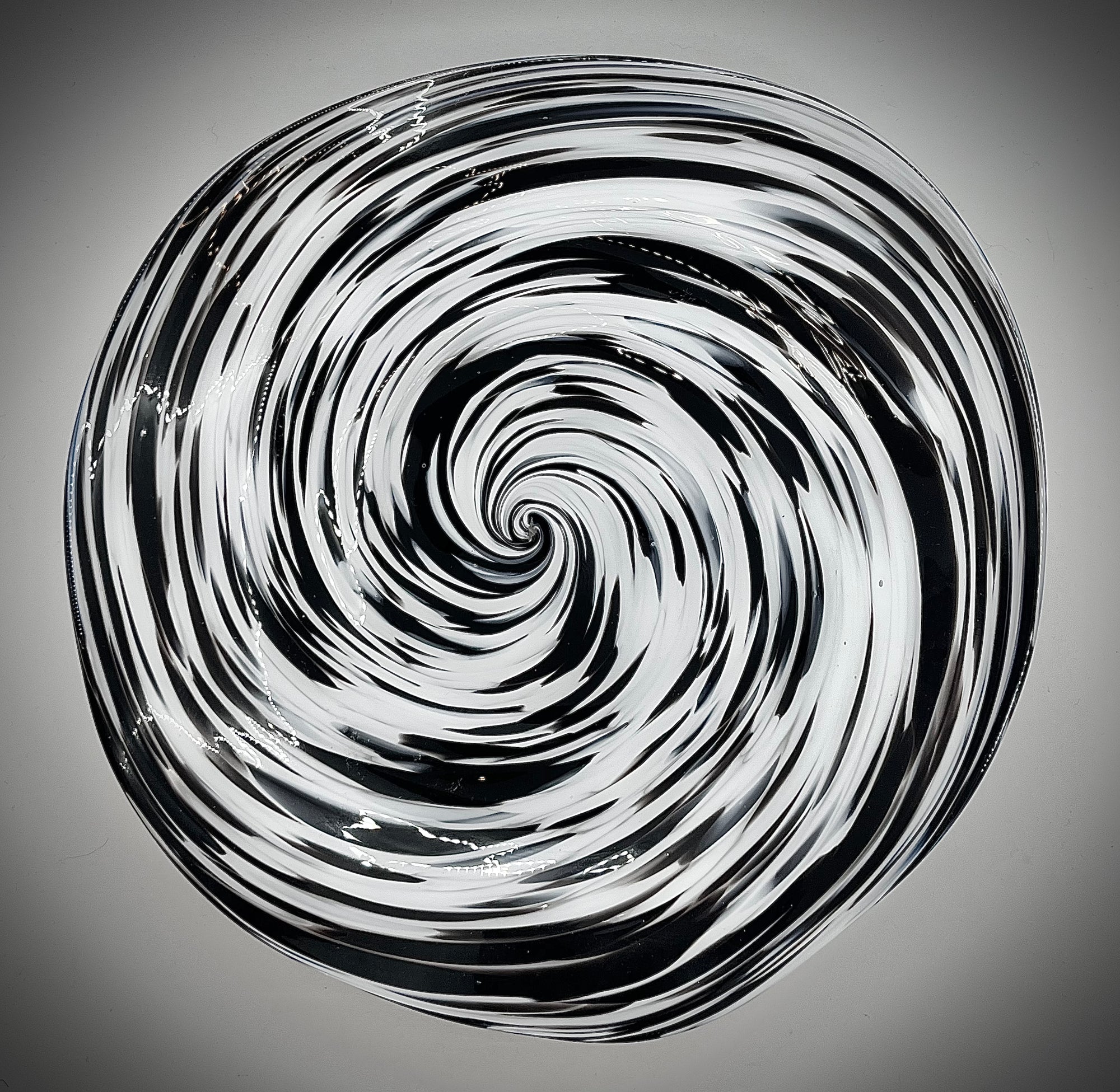 Black and White Glass Dish