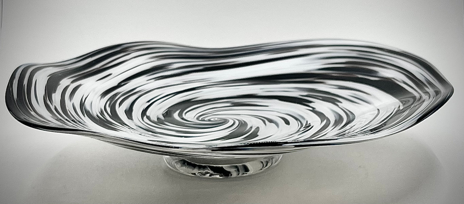 Black and White Glass Dish