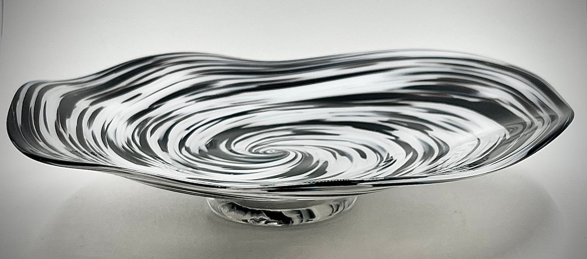 Black and White Glass Dish