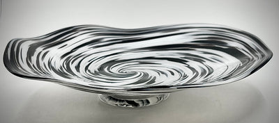 Black and White Glass Dish