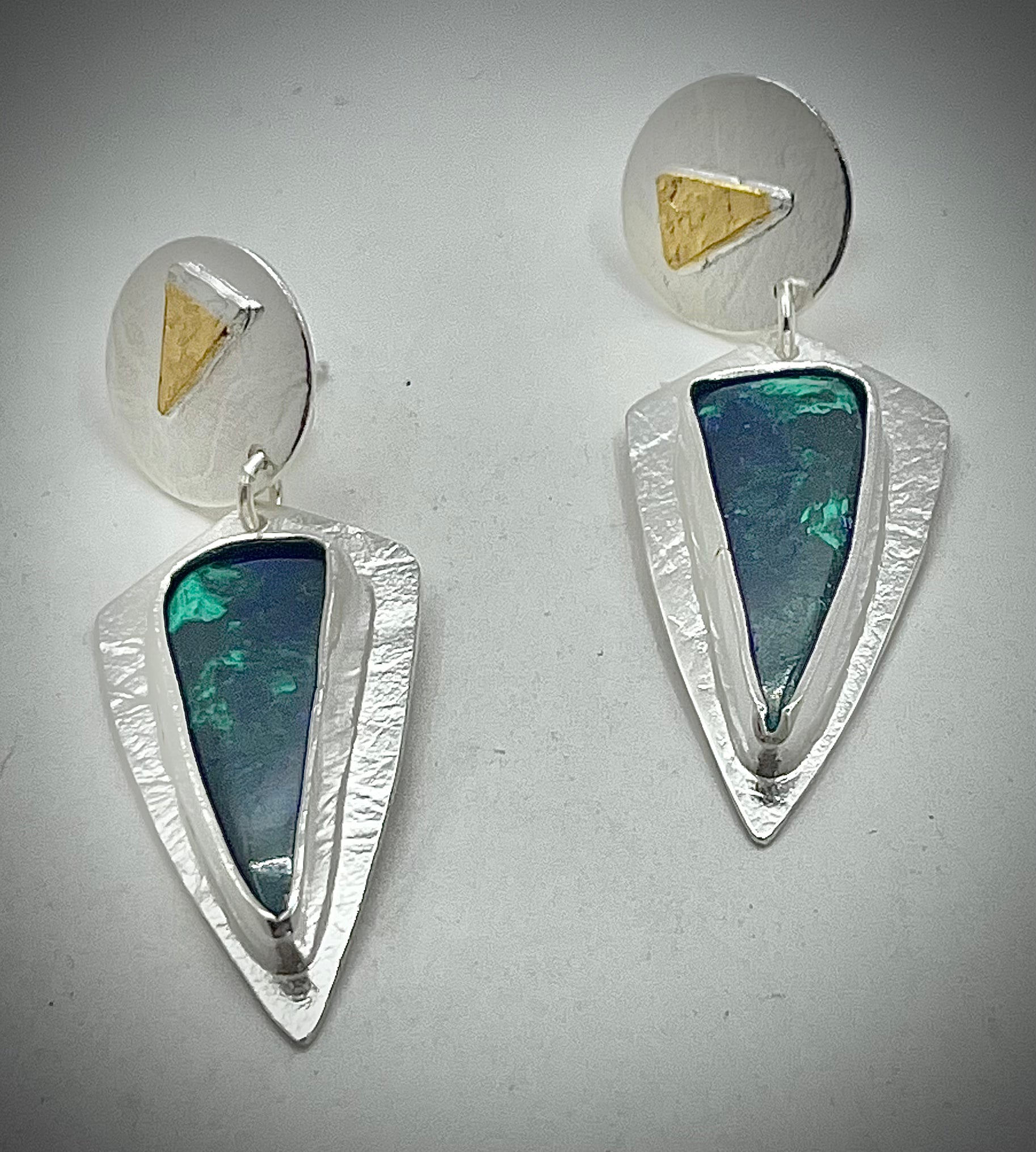 ONE OF A KIND: Azurite Malachite Earrings