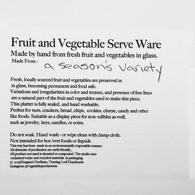 Season's Variety square glass plate