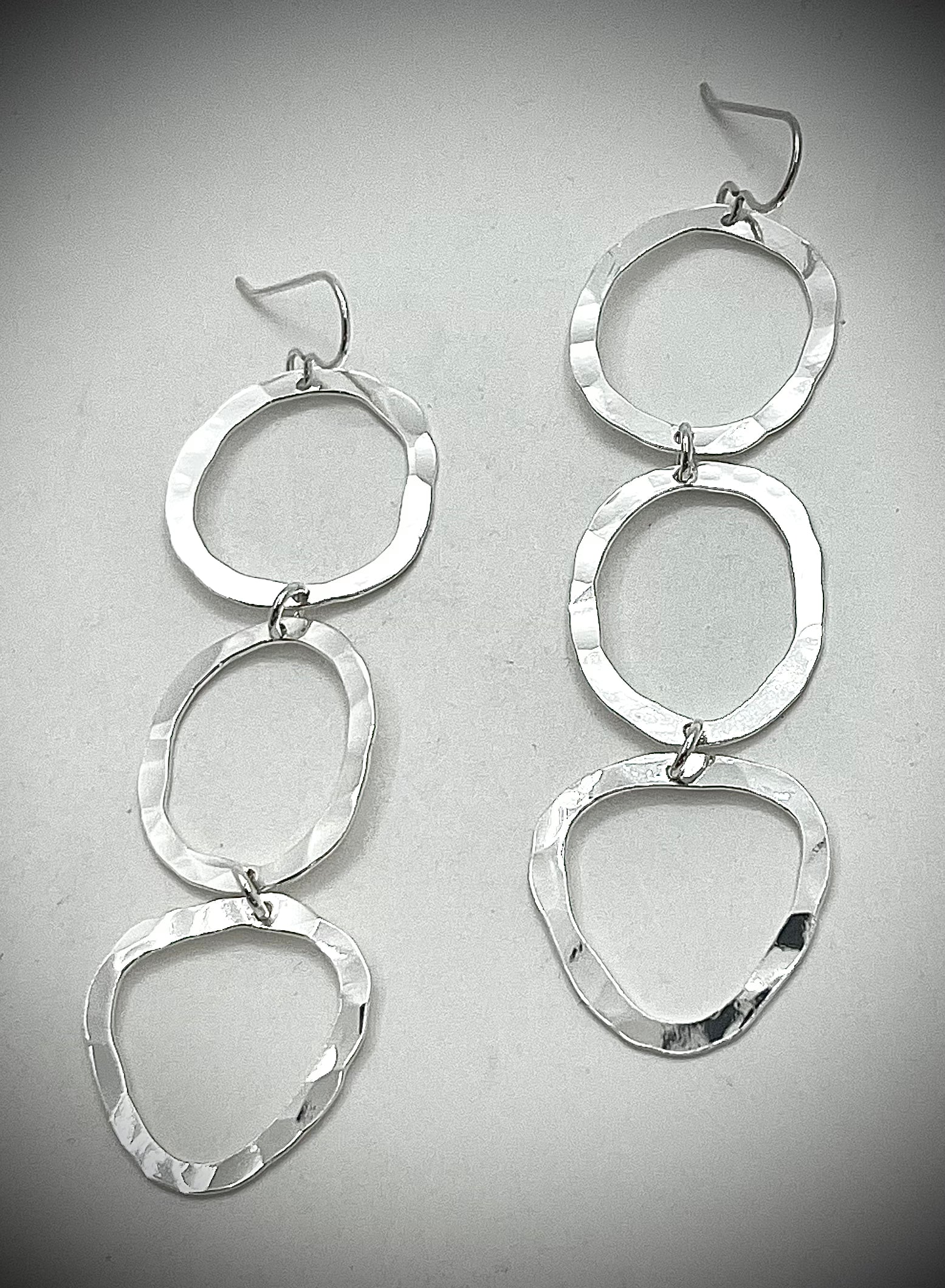 Silver Amoeba Earrings