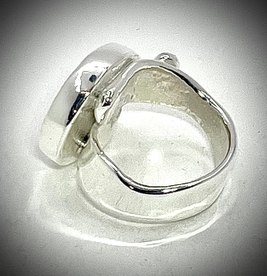 White Coin Pearl Ring with London Blue Topaz