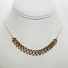 Bullseye blush quartz necklace