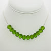 Bullseye peridot quartz necklace