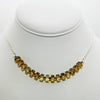 Bullseye amber quartz necklace