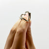 Hammered heart ring