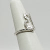 Hammered heart ring