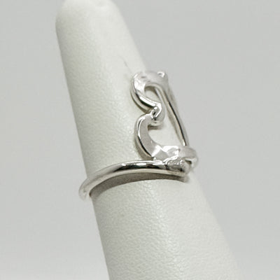Hammered heart ring