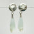 Mother of Pearl post earrings with aquamarine