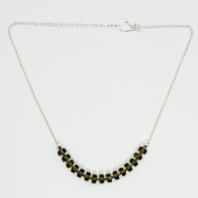 Bullseye green quartz necklace