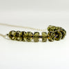 Bullseye green quartz necklace