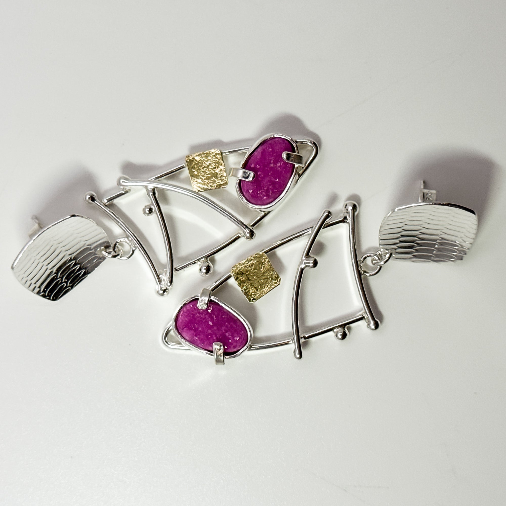 Waltz Druzy Cobalto calcite earrings