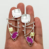 Waltz Druzy Cobalt calcite earrings